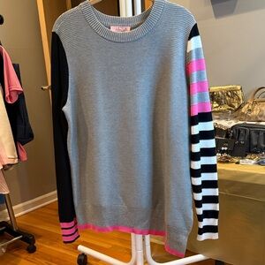 VICTOR GLEMAUD Colorful Striped Crew Neck Sweater